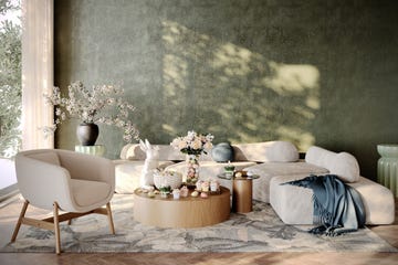salón decorado para la primavera