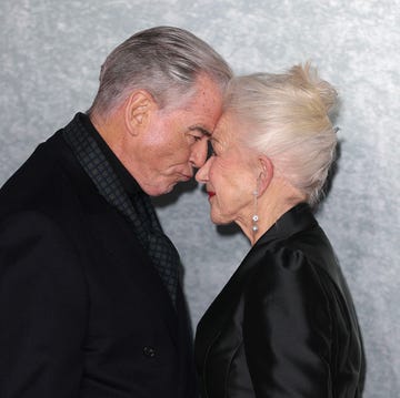 "MobLand" Global Premiere Arrivals london, england march 27: pierce brosnan and dame helen mirren attend the mobland global premiere at the odeon luxe leicester square on march 27, 2025 in london, england. (photo by mike marsland/wireimage)