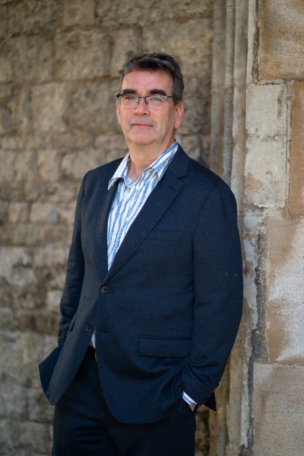 oxford, england march 29: mick herron, thriller writer, attends the oxford literary festival 2025 on march 29, 2025 in oxford, england. (photo by david levenson/getty images)