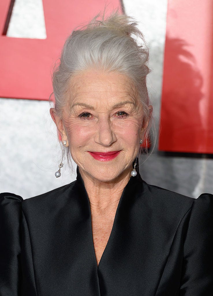 helen mirren red lipstick