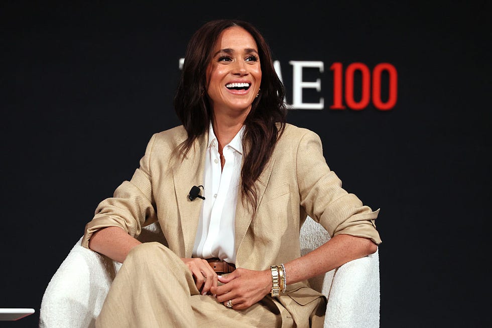 new york, new york april 23: meghan, duchess of sussex, speaks onstage during the 2025 time100 summit at jazz at lincoln center on april 23, 2025 in new york city. (photo by jemal countess/getty images for time)