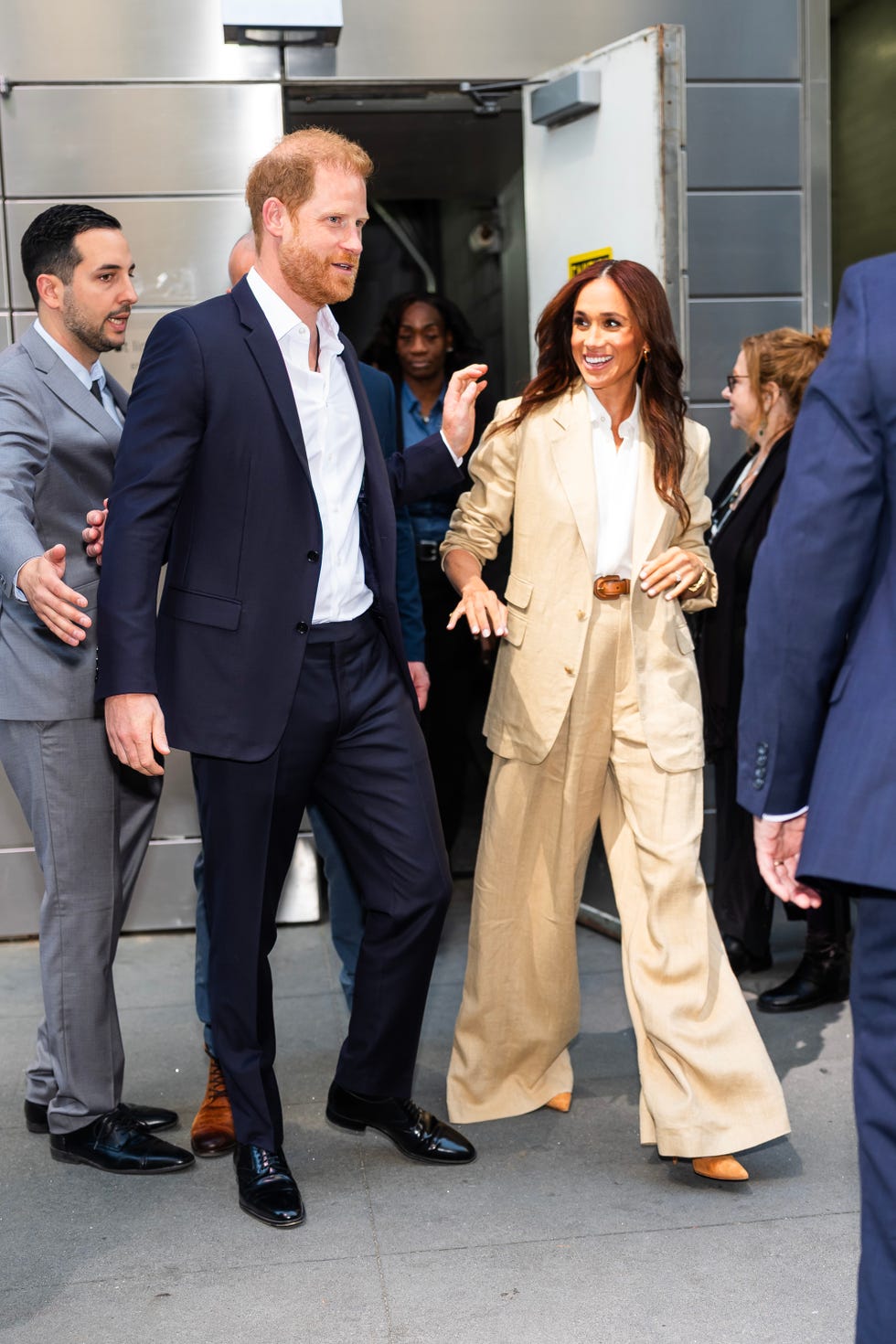 new york, new york april 23: prince harry, duke of sussex and meghan, duchess of sussex attend the time100 summit at jazz at lincoln center in midtown on april 23, 2025 in new york city. (photo by thestewartofny/gc images)
