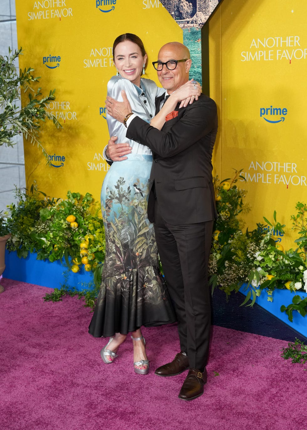 emily blunt, stanley tucci at the another simple favor premiere held at jazz at lincoln center on april 27, 2025 in new york, new york. (photo by john nacion/variety via getty images)