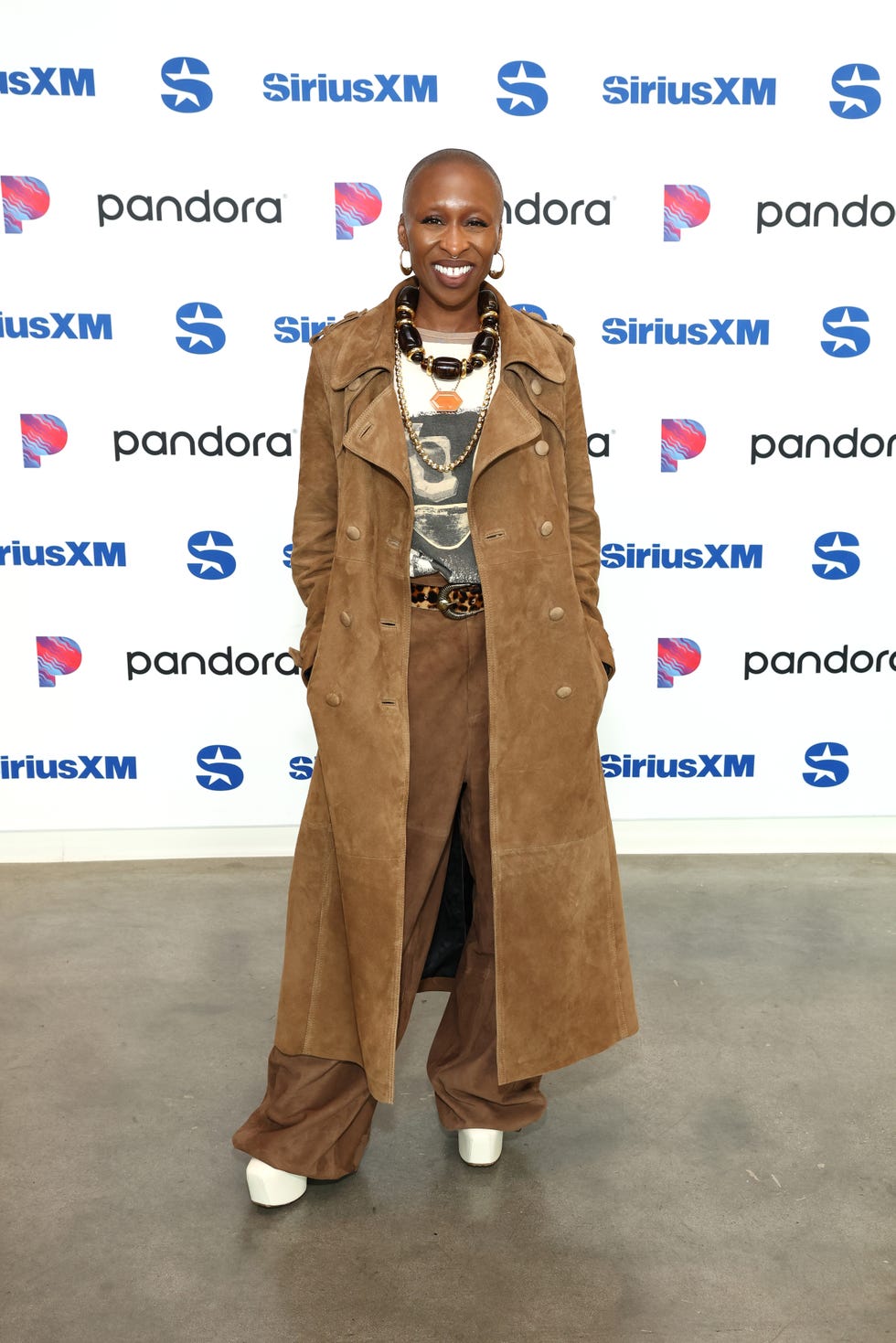 los angeles, california april 24: cynthia erivo visits siriusxm studios on april 24, 2025 in los angeles, california. (photo by araya doheny/getty images)