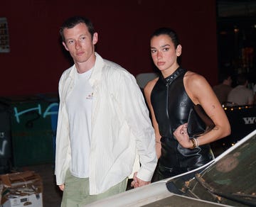 new york, ny may 2: callum turner and dua lipa are seen on may 2, 2025 in new york city. (photo by xny/star max/gc images)