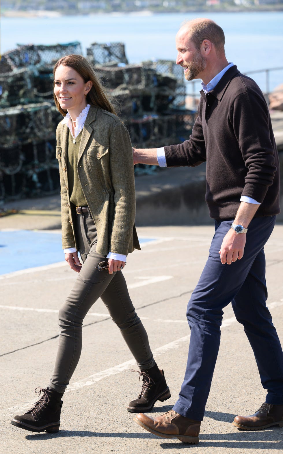 fionnphort, scotland april 30: prince william, prince of wales, known as the duke of rothesay and catherine, princess of wales, known as the duchess of rothesay when in scotland, return from the island of iona on a public ferry on april 30, 2025 in fionnphort, scotland. the prince and princess of wales are on a two day visit to the isles of mull and iona on the 29th and 30th of april to engage with rural island communities. during their time on the islands, they will connect with local residents, highlighting the value of social bonds and underscoring the importance of safeguarding and advocating for the natural environment. (photo by karwai tang/wireimage)