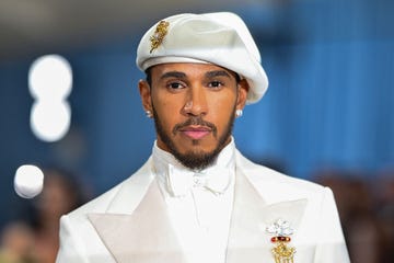 british race car driver lewis hamilton arrives for the 2025 met gala at the metropolitan museum of art on may 5, 2025, in new york. the gala raises money for the metropolitan museum of arts costume institute. the 2025 met gala is themed tailored for you, aligning with the costume institutes exhibition, superfine: tailoring black style, set to open to the public on may 10. (photo by angela weiss / afp) (photo by angela weiss/afp via getty images)