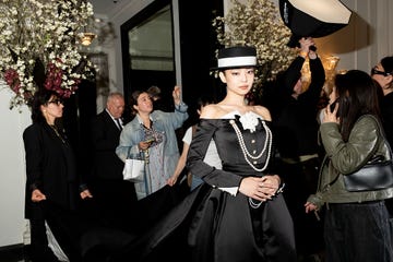 jennie kim at the carlyle hotel before the 2025 met gala: superfine: tailoring black style held at the metropolitan museum of art on may 5, 2025 in new york, new york. (photo by lanna apiskuh/wwd via getty images)