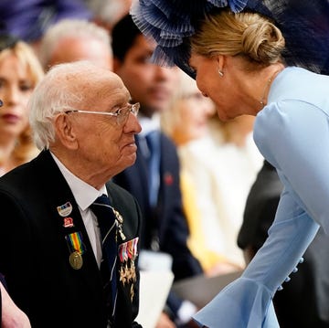 london, england may 8: sophie, duchess of edinburgh speaks with veterans and guests attending a service of thanksgiving at westminster abbey in london on the 80th anniversary of ve day on may 8, 2025 in london, england. the king and queen, joined by members of the royal family, will take part in events from may 5th to may 8th to commemorate the 80th anniversary of ve day, which signalled the end of the second world war in europe. (photo by jordan pettitt wpa pool/getty images) london, england may 8: sophie, duchess of edinburgh speaks with veterans and guests attending a service of thanksgiving at westminster abbey in london on the 80th anniversary of ve day on may 8, 2025 in london, england. the king and queen, joined by members of the royal family, will take part in events from may 5th to may 8th to commemorate the 80th anniversary of ve day, which signalled the end of the second world war in europe. (photo by jordan pettitt wpa pool/getty images)