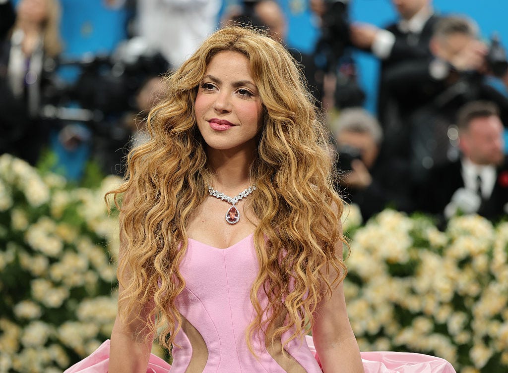 Shakira's 2025 Met Gala Cape Is an Overflow of Pink