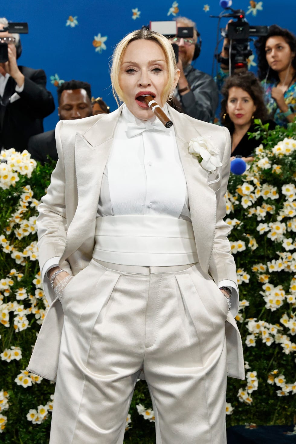 New York, New York, May 5: Madonna visits Superfine: Tailoring the Black Style, the 2025 Costume Institute Benefit, in the Metropolitan Museum of Art on May 5, 2025 in New York City. (Photo by Taylor Hill/Getty Images)