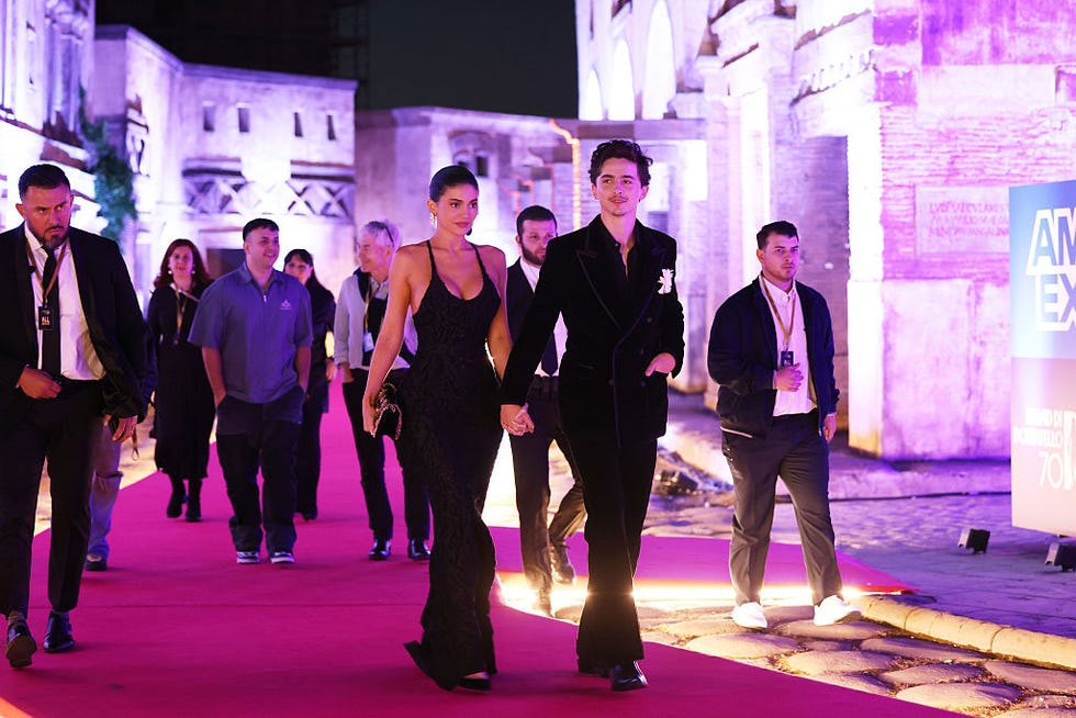 rome, italy may 07: kylie jenner and timothee chalamet attend the photocall during the 70th david di donatello at cinecitta studios on may 07, 2025 in rome, italy. (photo by ernesto ruscio/getty images)