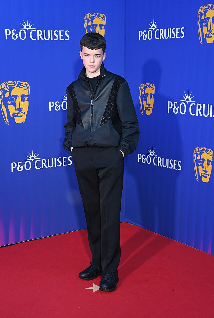 london, england may 11: owen cooper attends the 2025 bafta television awards with po cruises at the royal festival hall on may 11, 2025 in london, england. (photo by alan chapman/dave benett/getty images)