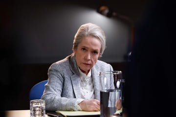 toronto april 10: "i was that, too" a pregnant woman asks for olympia's help obtaining a divorce from her husband, whose family is a client of the firm, on matlock, thursday, april 10 (9:01 10:00 pm, et/pt) on the cbs television network, and streaming on paramount+ (live and on demand for paramount+ with showtime subscribers, or on demand for paramount+ essential subscribers the day after the episode airs)*. pictured: kathy bates as "madeline matlock". (photo by roert voets/cbs via getty images)
