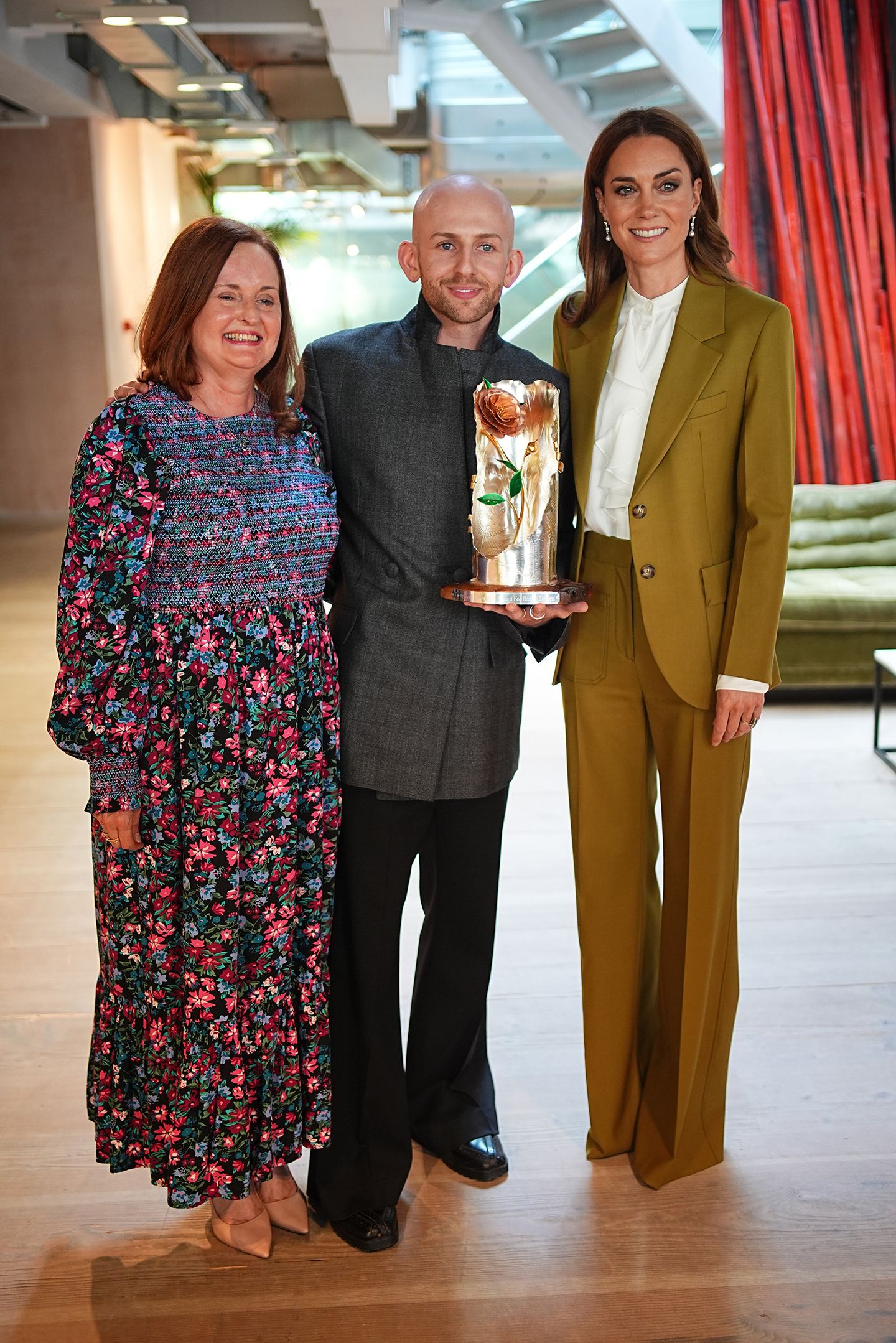 Kate Middleton Pairs an Olive Suit With These Meaningful