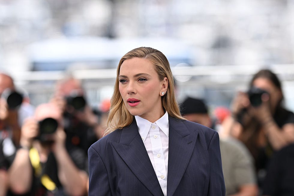 cannes, france may 21: us director scarlett johansson poses during a photocall for the film eleanor the great at the 78th edition of the cannes film festival in cannes, france on may 21, 2025. (photo by mustafa yalcin /anadolu via getty images)