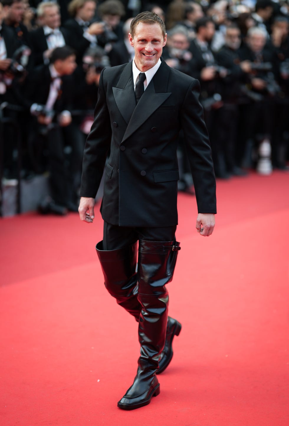 cannes, france may 18: alexander skarsgård attends the the phoenician scheme red carpet at the 78th annual cannes film festival at palais des festivals on may 18, 2025 in cannes, france. (photo by samir hussein/wireimage)