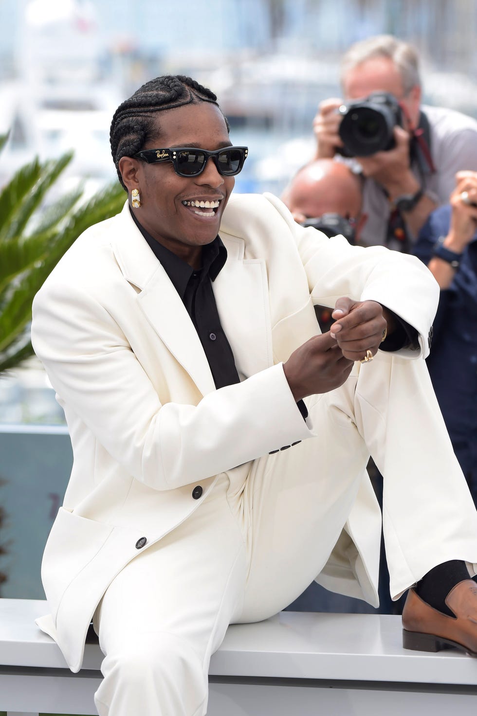 american rapper a$ap rocky at cannes film festival 2025. highest 2 lowest photocall. cannes (france), may 19th, 2025 (photo by rocco spaziani/archivio spaziani/mondadori portfolio via getty images)