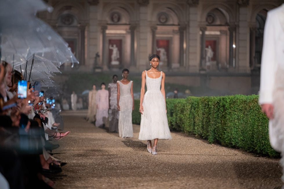 models at the dior cruise 2026 show held at the villa albani torlonia on may 27, 2025 in rome, italy. (photo by federico lomartire/wwd via getty images)