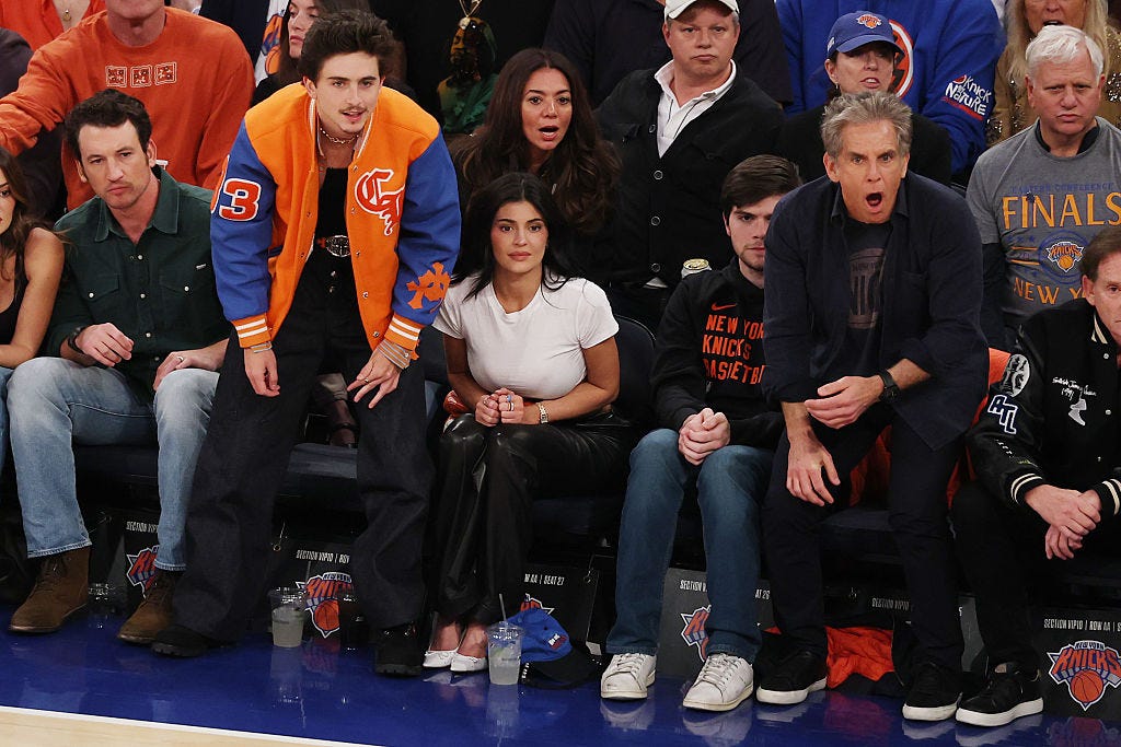 Kylie Jenner and Timothée Chalamet Show Two Very Different Takes on Courtside Fashion