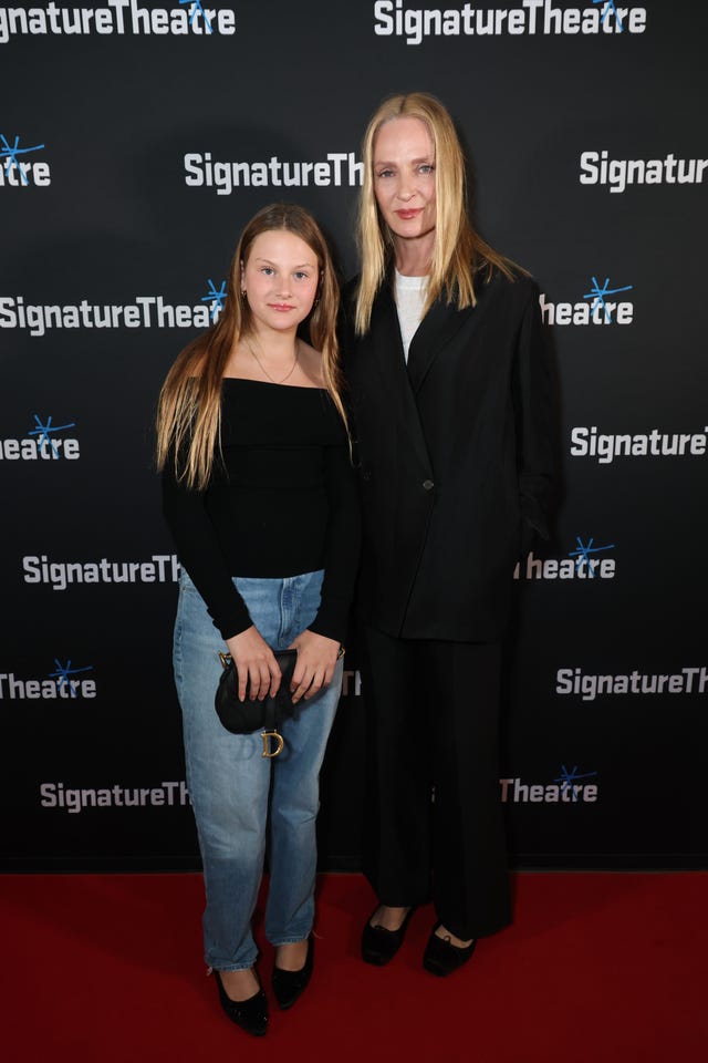 new york, new york june 02: luna thurman busson (l) and uma thurman attend eurydice opening night at signature theatre on june 02, 2025 in new york city. (photo by rob kim/getty images)