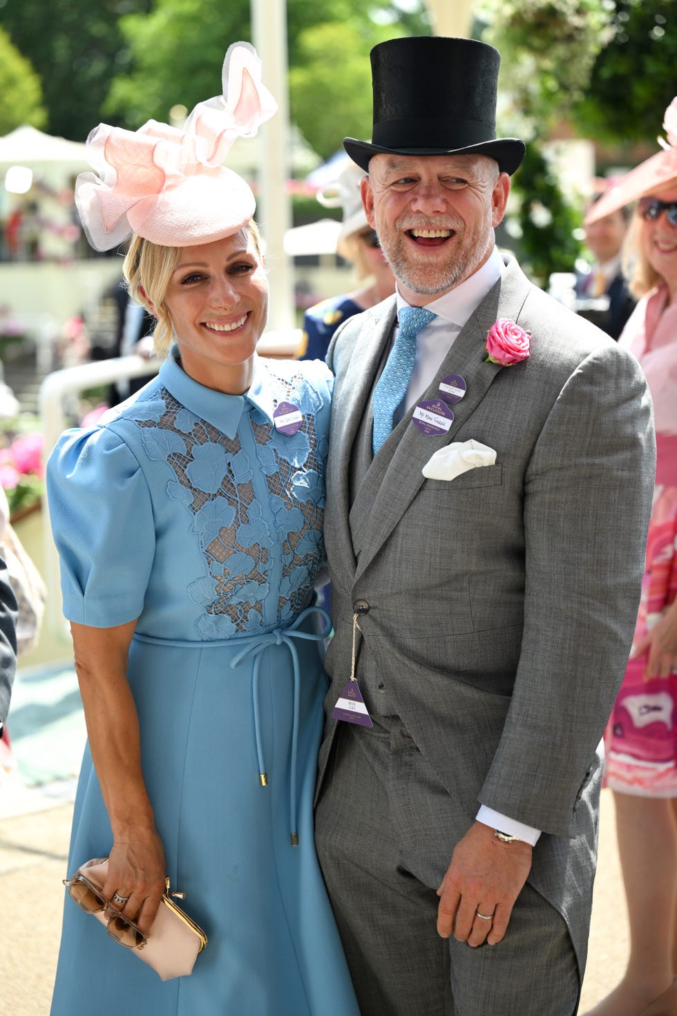 ascot, england june 17: zara tindall and mike tindall attend day one of royal ascot at ascot racecourse on june 17, 2025 in ascot, england. (photo by samir hussein/wireimage)