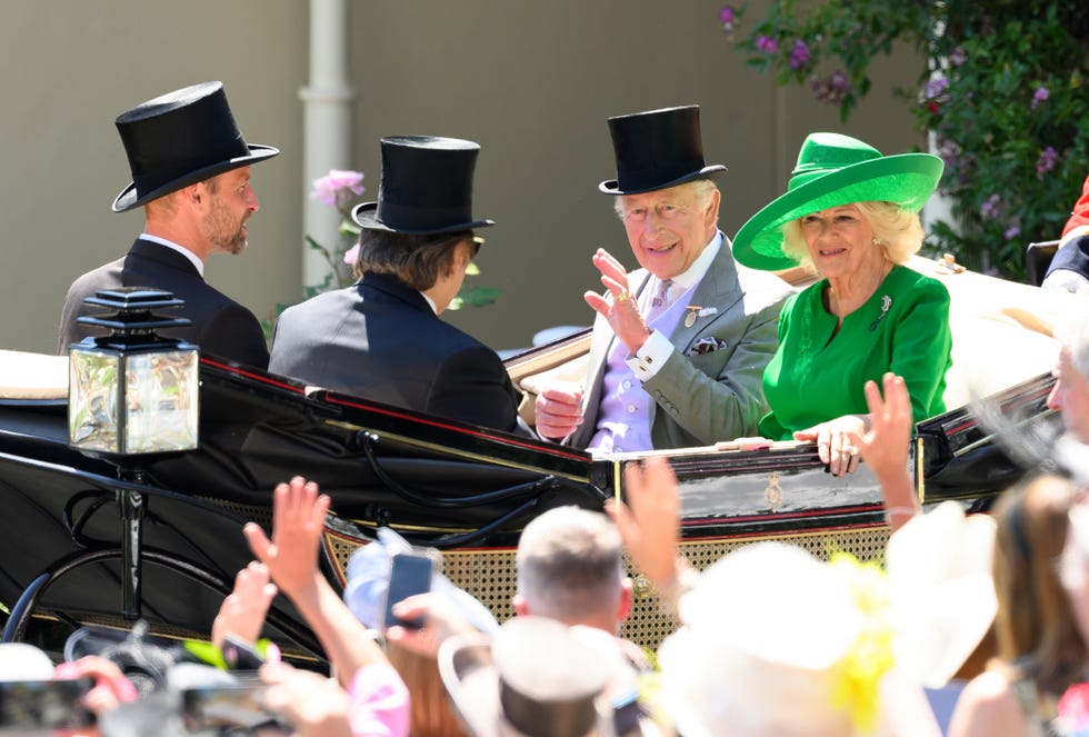 ascot, england june 18: prince william, prince of wales, king charles iii and queen camilla attend on day two of royal ascot at ascot racecourse on june 18, 2025 in ascot, england. (photo by karwai tang/wireimage)