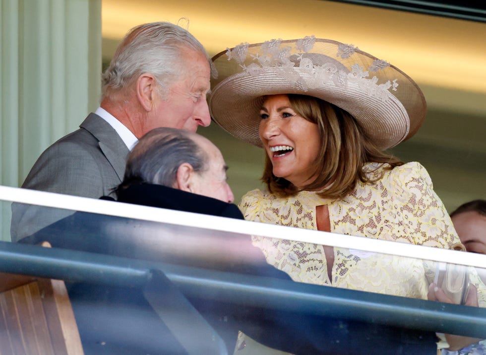 ascot, united kingdom june 18: (embargoed for publication in uk newspapers until 24 hours after create date and time) king charles iii and carole middleton attend day two of royal ascot at ascot racecourse on june 18, 2025 in ascot, england. (photo by max mumby/indigo/getty images)