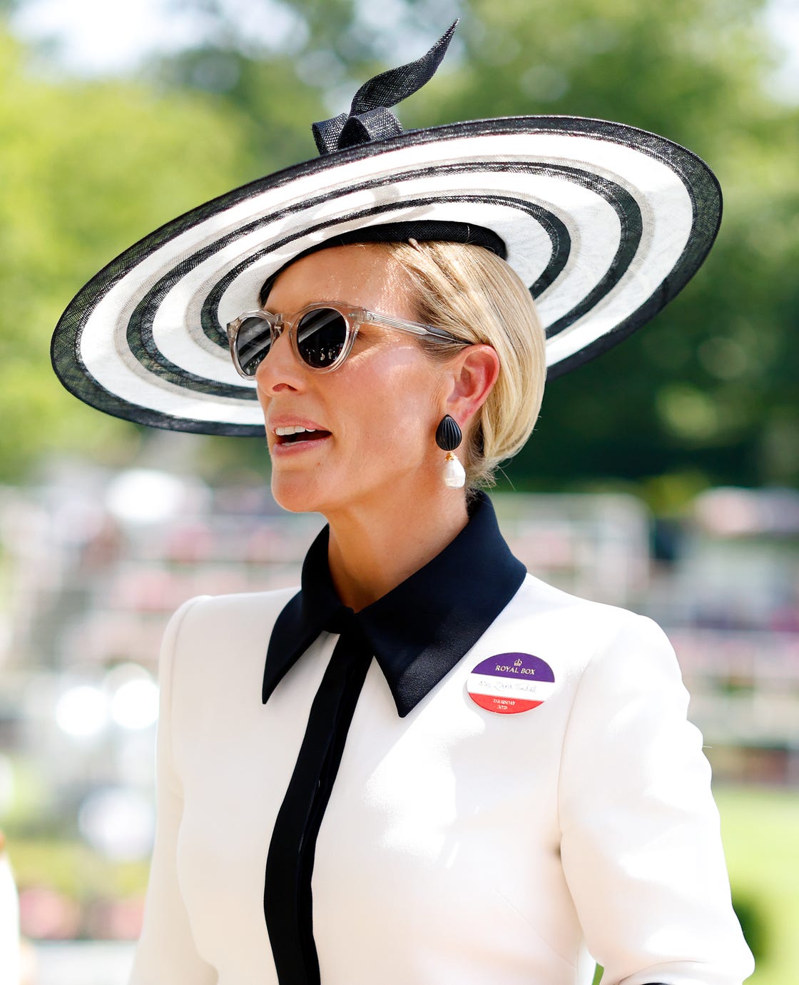 ascot, united kingdom june 19: (embargoed for publication in uk newspapers until 24 hours after create date and time) zara tindall attends day three ladies day of royal ascot at ascot racecourse on june 19, 2025 in ascot, england. (photo by max mumby/indigo/getty images)