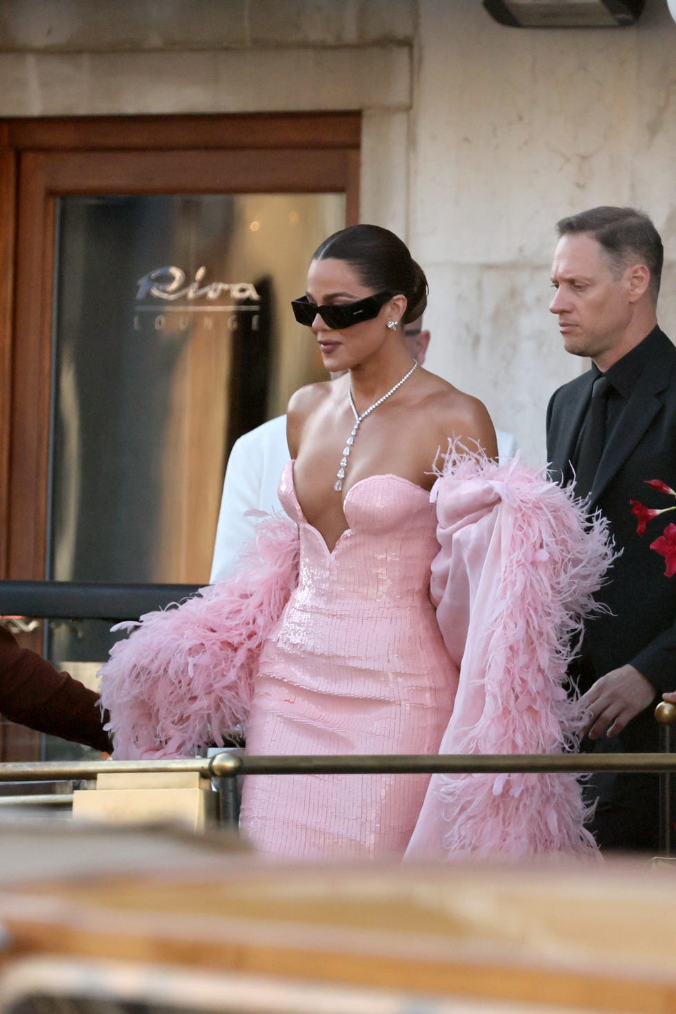 Venedik, İtalya 27 Haziran: Khloé Kardashian, 27 Haziran 2025'te Venedik, İtalya'da Jeff Bezos ve Lauren Sanchez'in düğününde görüntülendi. (Fotoğraf: Ernesto Ruscio/GC Images)