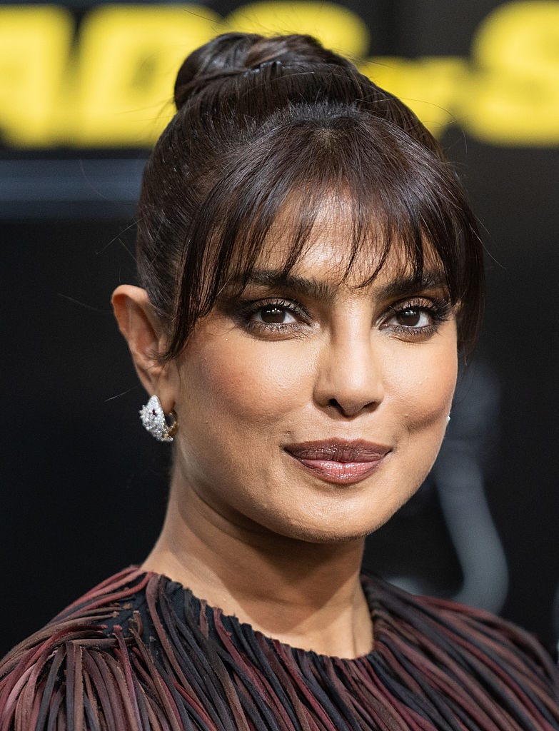 priyanka chopra french girl fringe transformation