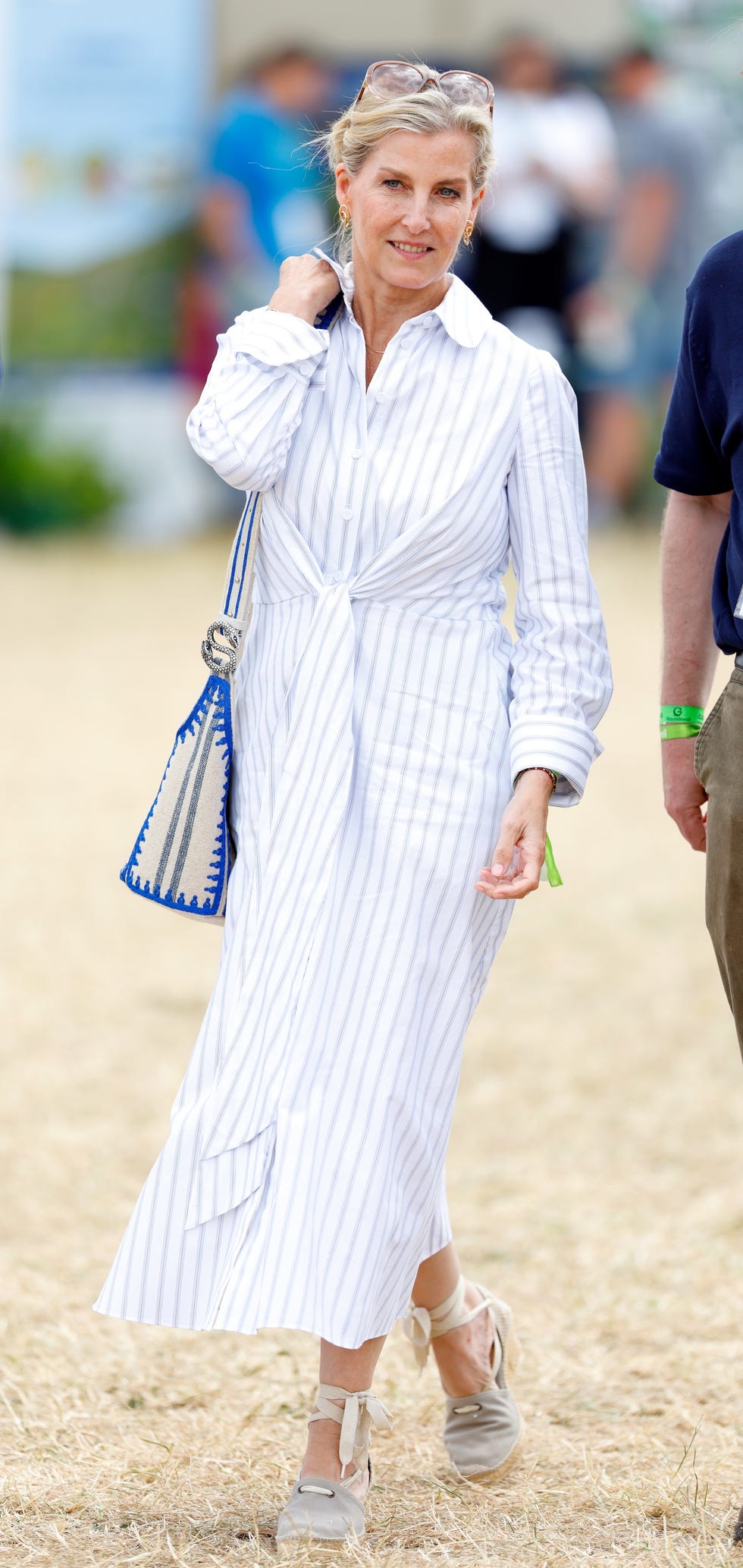 hitchin, united kingdom july 03: (embargoed for publication in uk newspapers until 24 hours after create date and time) sophie, duchess of edinburgh, in her role as patron of the association of show and agricultural organisations, visits the groundswell regenerative agriculture festival at lannock farm, weston on july 3, 2025 in hitchin, england. (photo by max mumby/indigo/getty images)