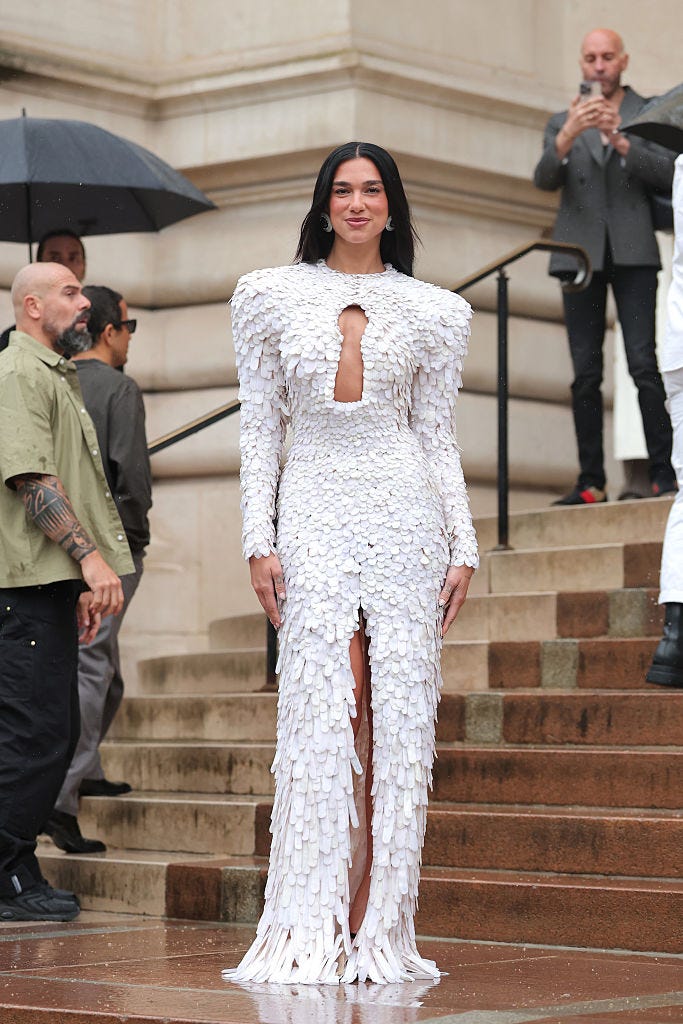 celebrities front row couture