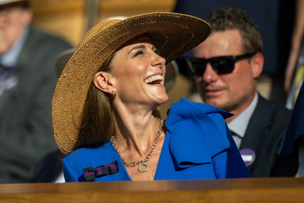 london, england july 13: catherine, princess of wales in the royal box for the gentlemen's singles final on centre court during the wimbledon lawn tennis championships at the all england lawn tennis and croquet club at wimbledon on july 13th, 2025, in london, england. (photo by tim clayton/getty images)