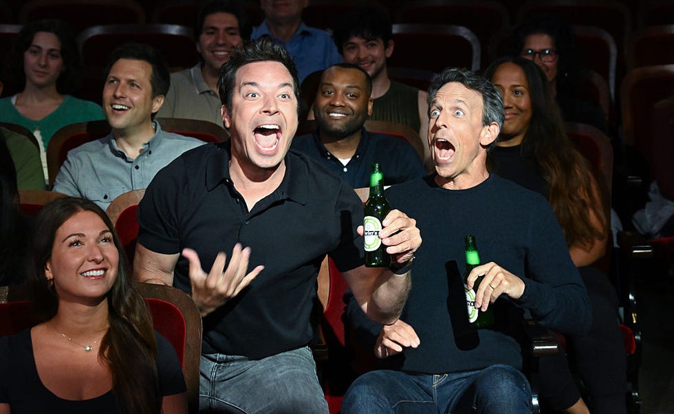 new york city july 21: the late show with stephen colbert during mondays july 21, 2025 show. (photo by scott kowalchyk/cbs via getty images)