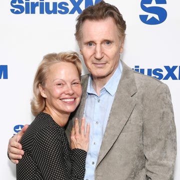 SiriusXM's Town Hall With The Cast Of "The Naked Gun" Hosted By Andy Cohen new york, new york july 30: pamela anderson and liam neeson attend siriusxms town hall with the cast of the naked gun hosted by andy cohen at siriusxm studios on july 30, 2025 in new york city. (photo by cindy ord/getty images for siriusxm)