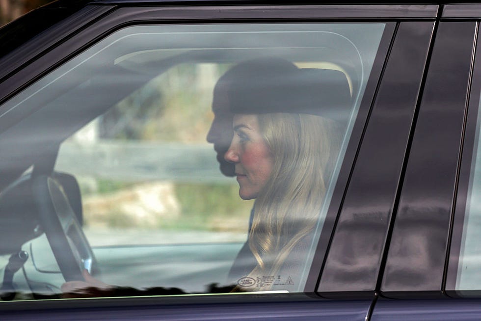 crathie, aberdeenshire august 24: prince william, prince of wales and catherine, princess of wales depart by car at crathie kirk after attending the church service on august 24, 2025 in crathie, aberdeenshire. (photo by jeff j mitchell/getty images)