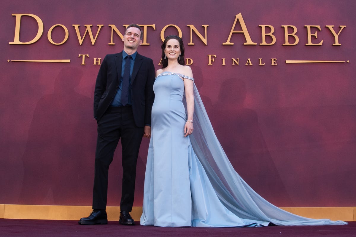 london, england september 03: jasper waller bridge and michelle dockery attend the downtown abbey: the grand finale world premiere at odeon luxe leicester square on september 03, 2025 in london, england. (photo by jeff spicer/getty images)