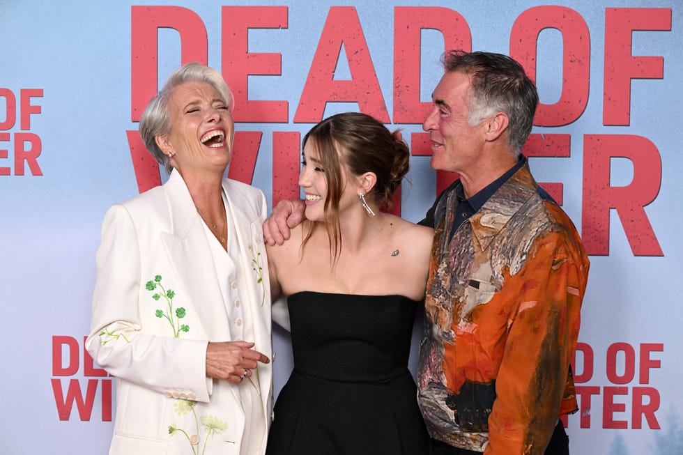 london, england september 08: dame emma thompson, gaia wise and greg wise attend the "the dead of winter" uk gala screening at the picturehouse central on september 08, 2025 in london, england. (photo by jeff spicer/getty images)