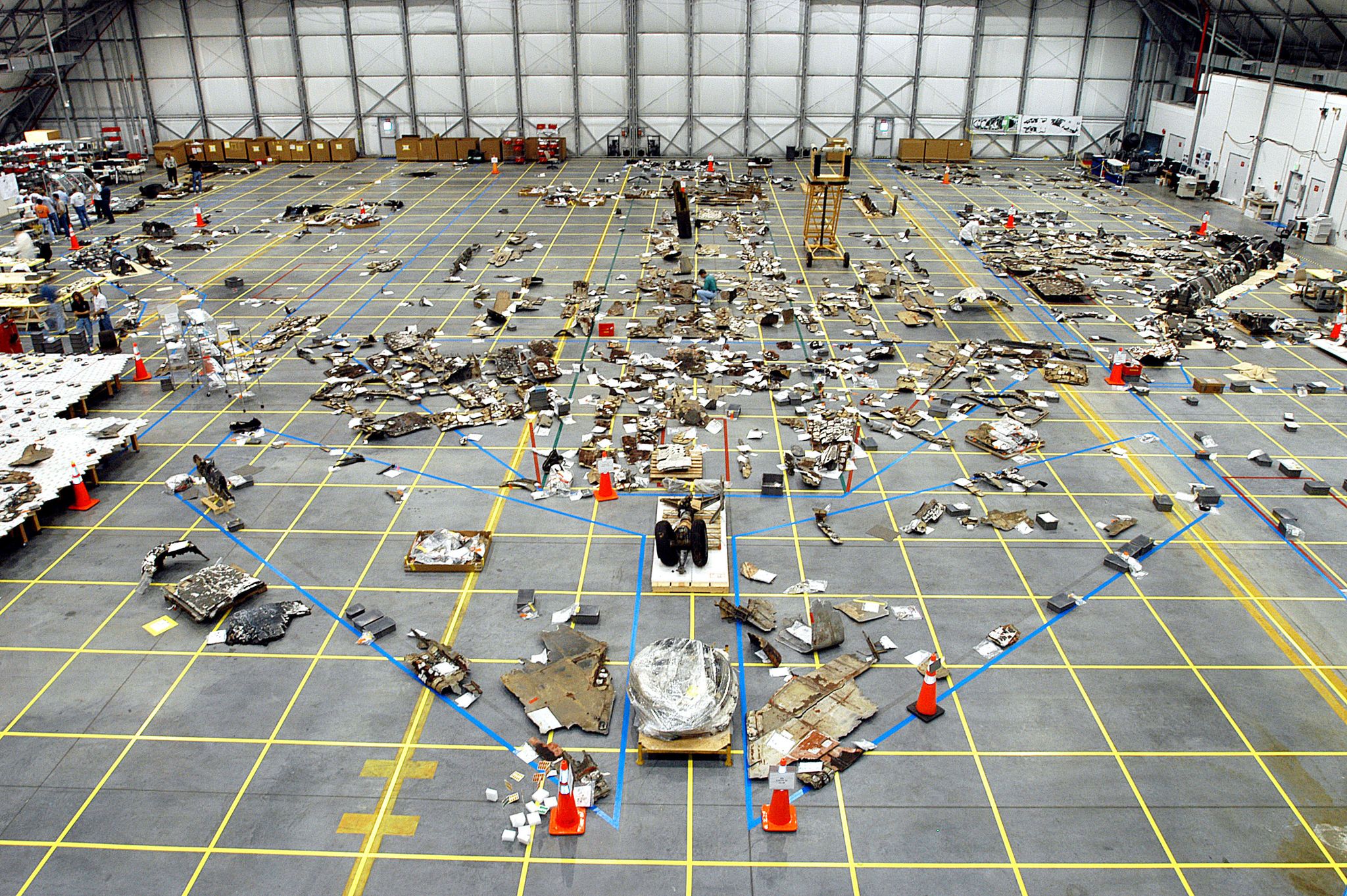 kennedy space center, fl   may 15  file photo  in this nasa handout, columbia space shuttle debris lies floor of the rlv hangar may 15, 2003 at kennedy space center, florida the columbia accident investigation board investigators say that a culture of low funding, strict scheduling and an eroded safety program at nasa doomed the flight of the space shuttle  photo by nasagetty images