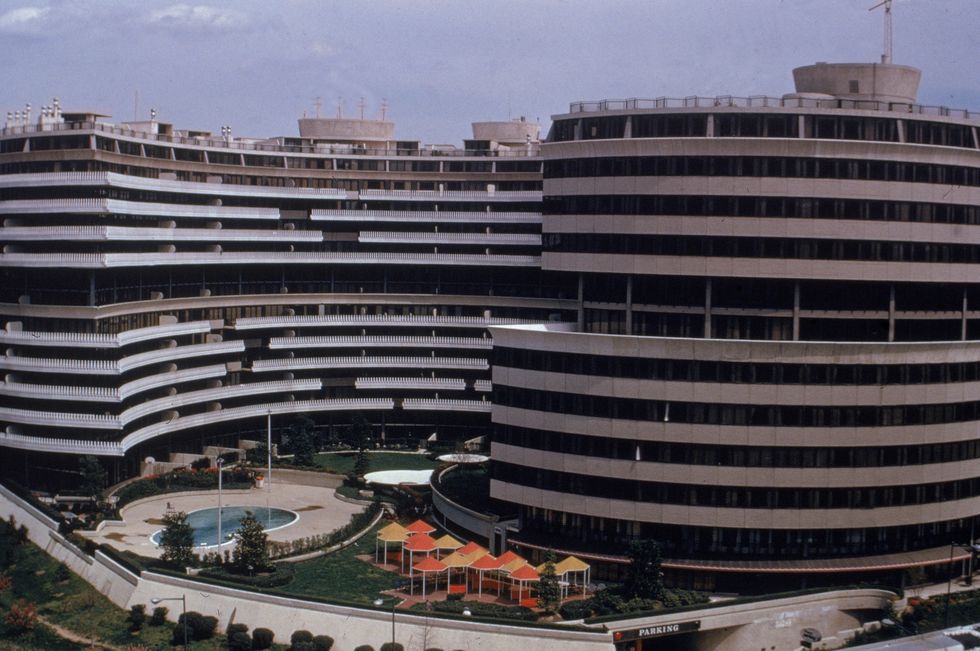 an exterior view of the watergate hotel in washington, dc which contained the headquarters of the democratic national party burglarized on june 17, 1972 and leading to the resignation of richard nixon in 1974 photo by hulton archivegetty images