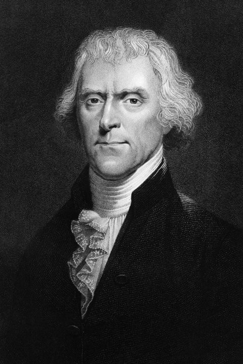 american statesman thomas jefferson 1743   1826, the 3rd president of the united states of america jefferson was also responsible of the writing of the declaration of independence original artwork engraving after painting by rembrandt peale   photo by hulton archivegetty images