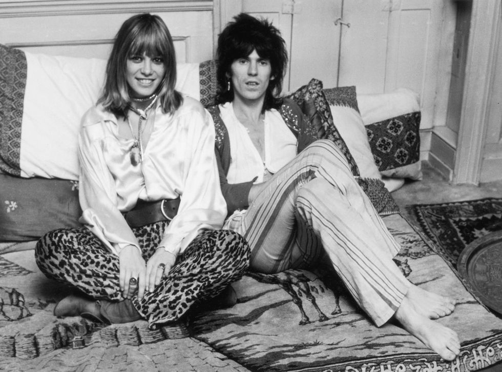 rolling stone keith richards and his girlfriend anita pallenberg, 9th december 1969 photo by mccarthydaily expresshulton archivegetty images
