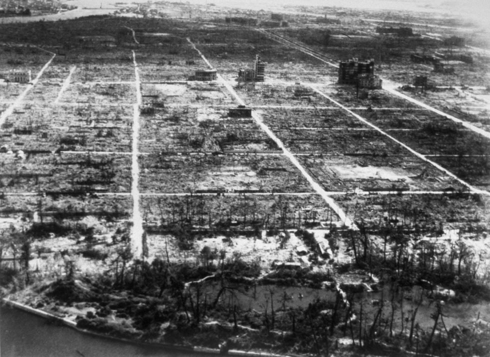 hiroshima after the atom bomb explosion   photo by three lionsgetty images