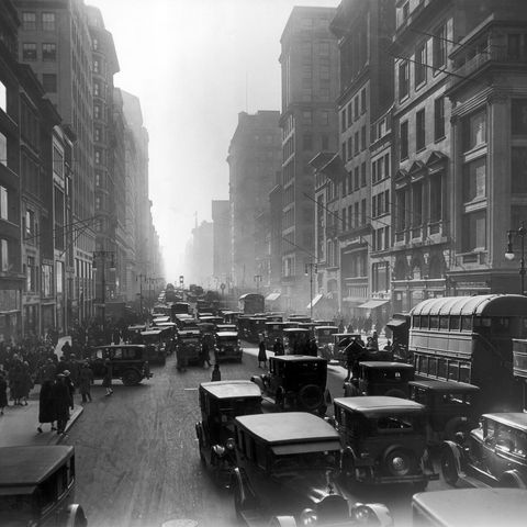 new york city traffic 1920s