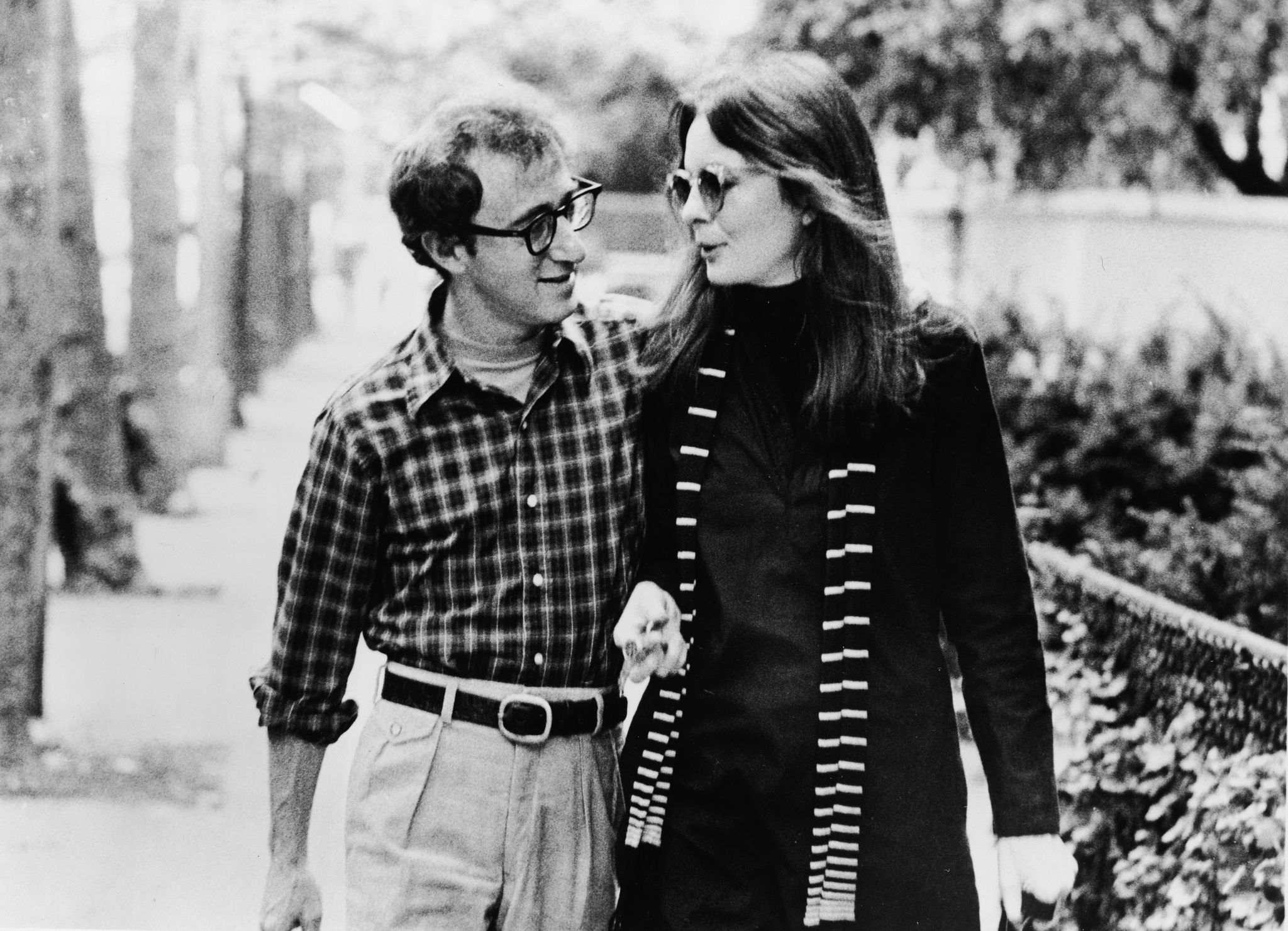 american actors diane keaton and woody allen walk along a street and talk in a scene from annie hall, directed by allen, new york, new york, 1977 photo by united artistscourtesy of getty images