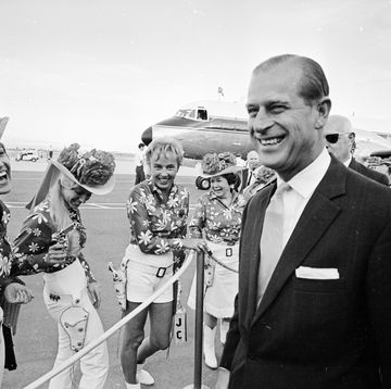 15th march 1966  the duke of edinburgh at an airport in palm springs  photo by harry bensonexpressgetty images