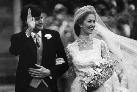 20th october 1979  the grandson of lord louis mountbatten, lord romsey, marries penelope eastwood at romsey abbey  the event being dubbed the wedding of the year with over 900 guests in attendance from almost all of europes leading families  photo by central pressgetty images