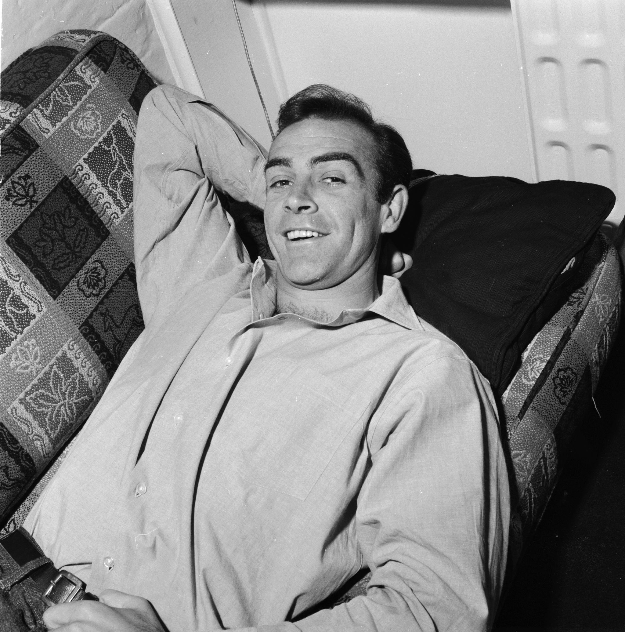 31st august 1962  scottish actor sean connery, the new face of superspy james bond, relaxes in his basement flat in londons nw8  photo by chris warekeystone featuresgetty images