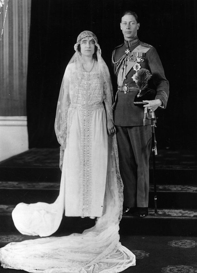 26th april 1923  the wedding of the duke of york 1895   1952, later george vi, and lady elizabeth bowes lyon 1900   2002  photo by hulton archivegetty images